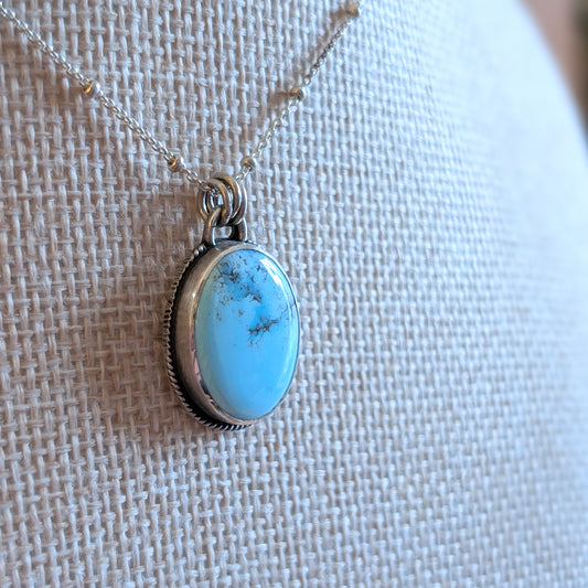 Golden Hills Turquoise Pendant Necklace