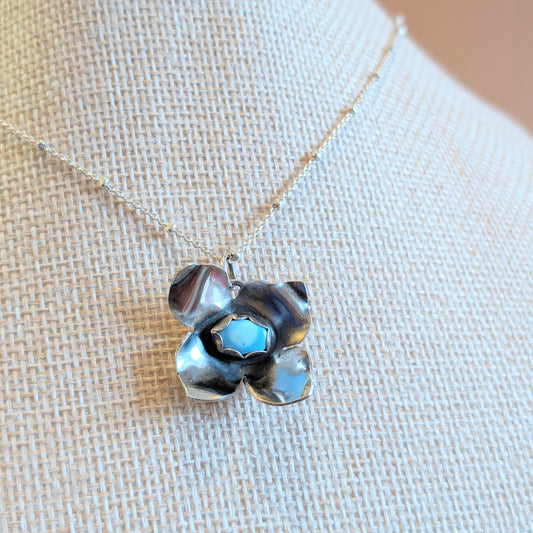 Turquoise Bloom Pendant Necklace