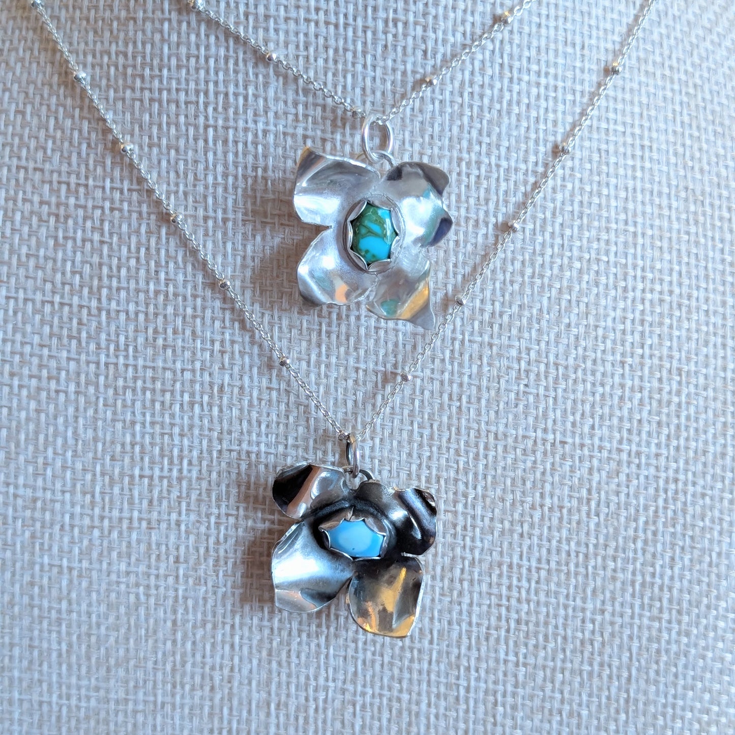 Turquoise Bloom Pendant Necklace